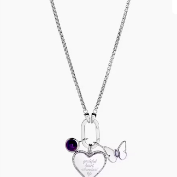Alex + Ani - NWT - Heart Trio Charm Necklace. Interchangeable - Picture 3 of 7